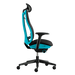 Seitenansicht eines Herman Miller Vantum Gaming-Stuhls in Abyss-Blau von rechts.