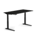 Jarvis-Sitz-Steh-Gaming-Tisch mit schwarzer Platte und schwarzen Beinen.