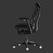 Seitenansicht eines Herman Miller X Logitech Embody Gaming-Stuhls in Schwarz